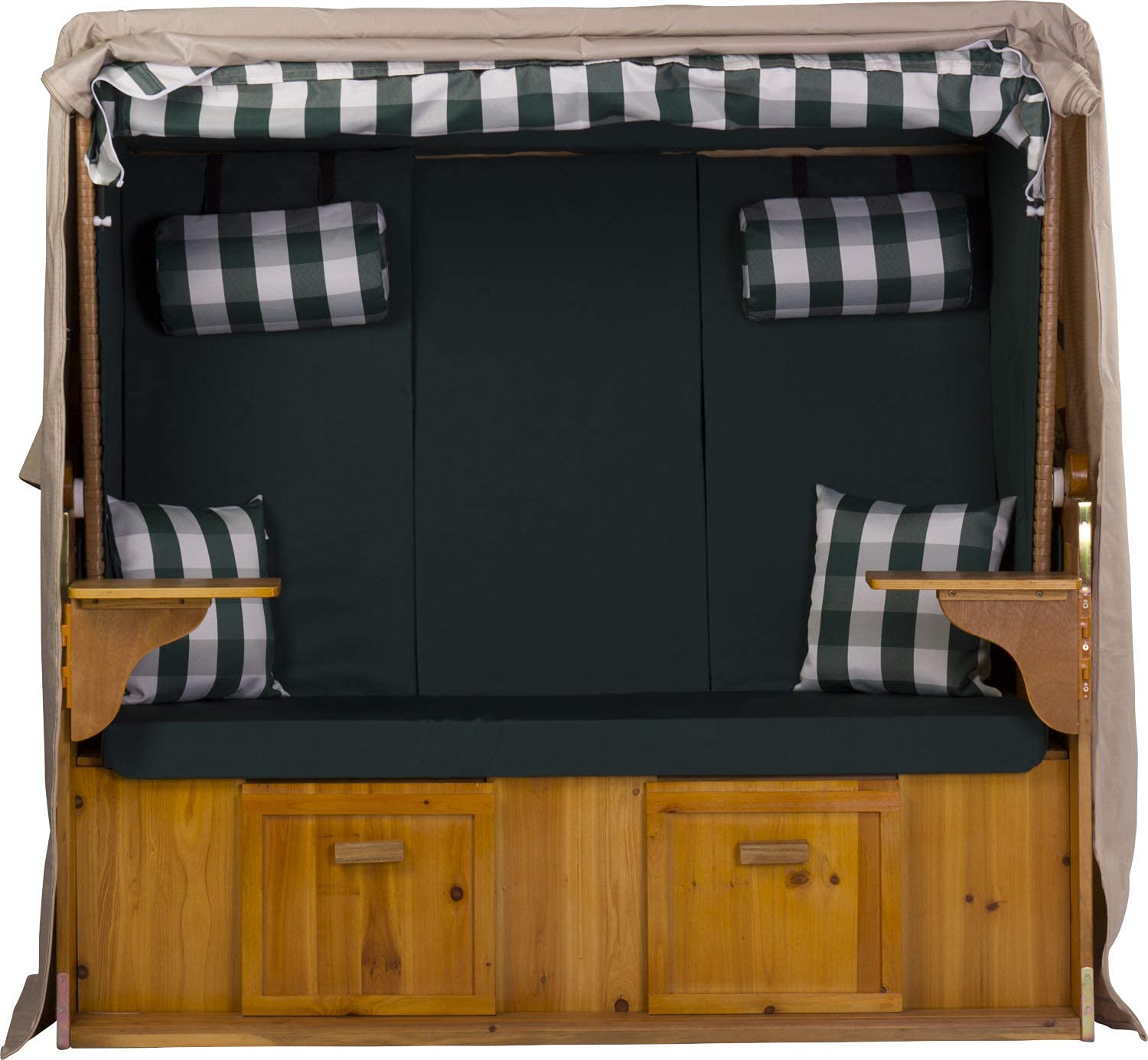 Strandkorb Schutzhülle | Größe XL - 155cm | Wetterfeste Strandkorbhülle Oxford 600D in beige| wasserdichte Abdeckhaube mit UV-Schutz