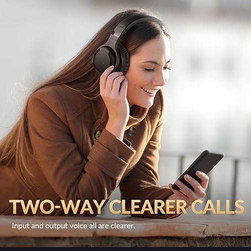 Miniatura 6 de Auriculares con cancelación activa de ruido, auriculares Bluetooth inalámbricos sobre la oreja con audio de alta fidelidad, cómodos auriculares