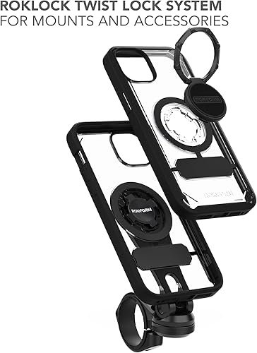 Miniatura 7 de Rokform - Funda para iPhone 15 Plus, serie Crystal, funda magnética transparente para iPhone 15 Plus con bloqueo giratorio RokLock, armadura delgada