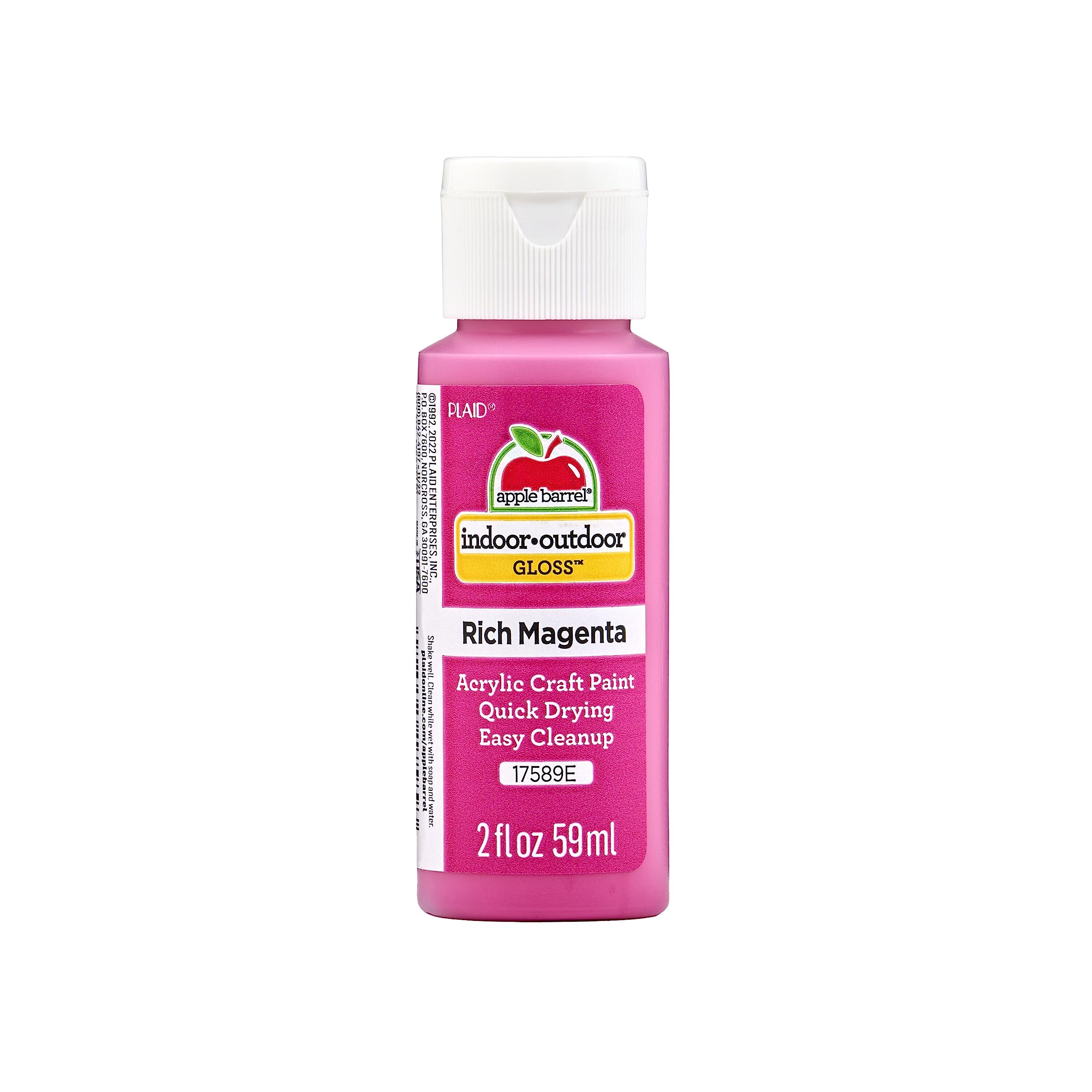 Apple Barrel Gloss Acrylic Craft in Assorted Colors, Rich Magenta, 2 fl oz