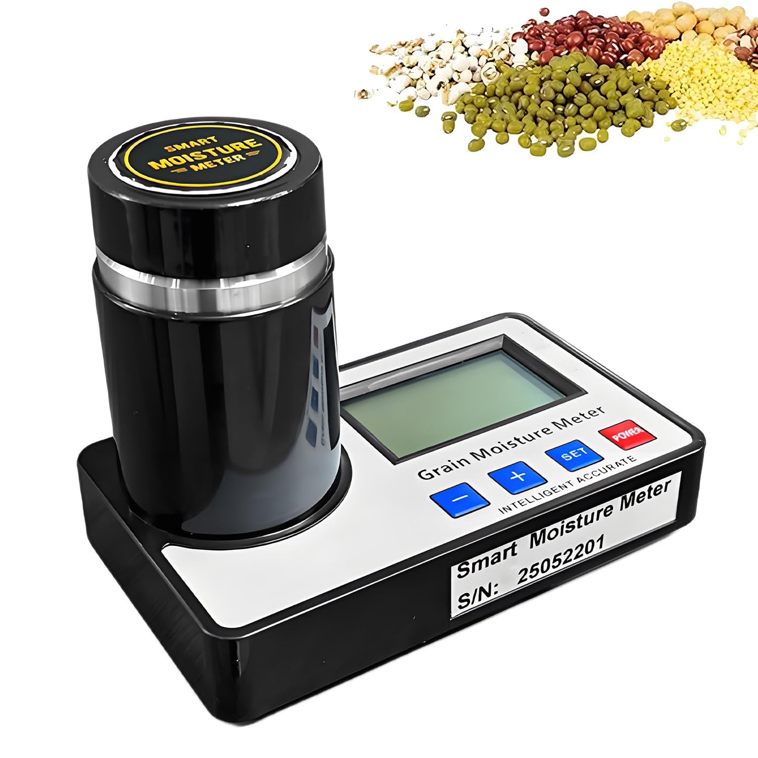 UORDBY Smart Grain Moisture Meter,Grains Humidity Tester,Built in Temperature Sensor, for Accurate Humidity Readings,0.5% Accuracy, for Wheat, Corn, Coffee,Soybeans