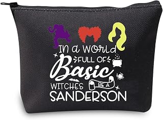 VAMSII In a World Full of Basic Witches be a Sanderson Witch Halloween Makeup Bag, Sanderson Makeup Bag, Portable