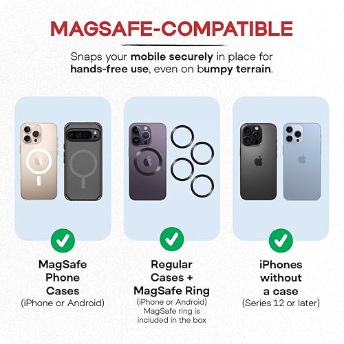 Miniatura 6 de Soporte de teléfono para cochecito, soporte magnético compatible con MagSafe para manubrio de cochecito. Se instala en segundos, se fija y desmonta