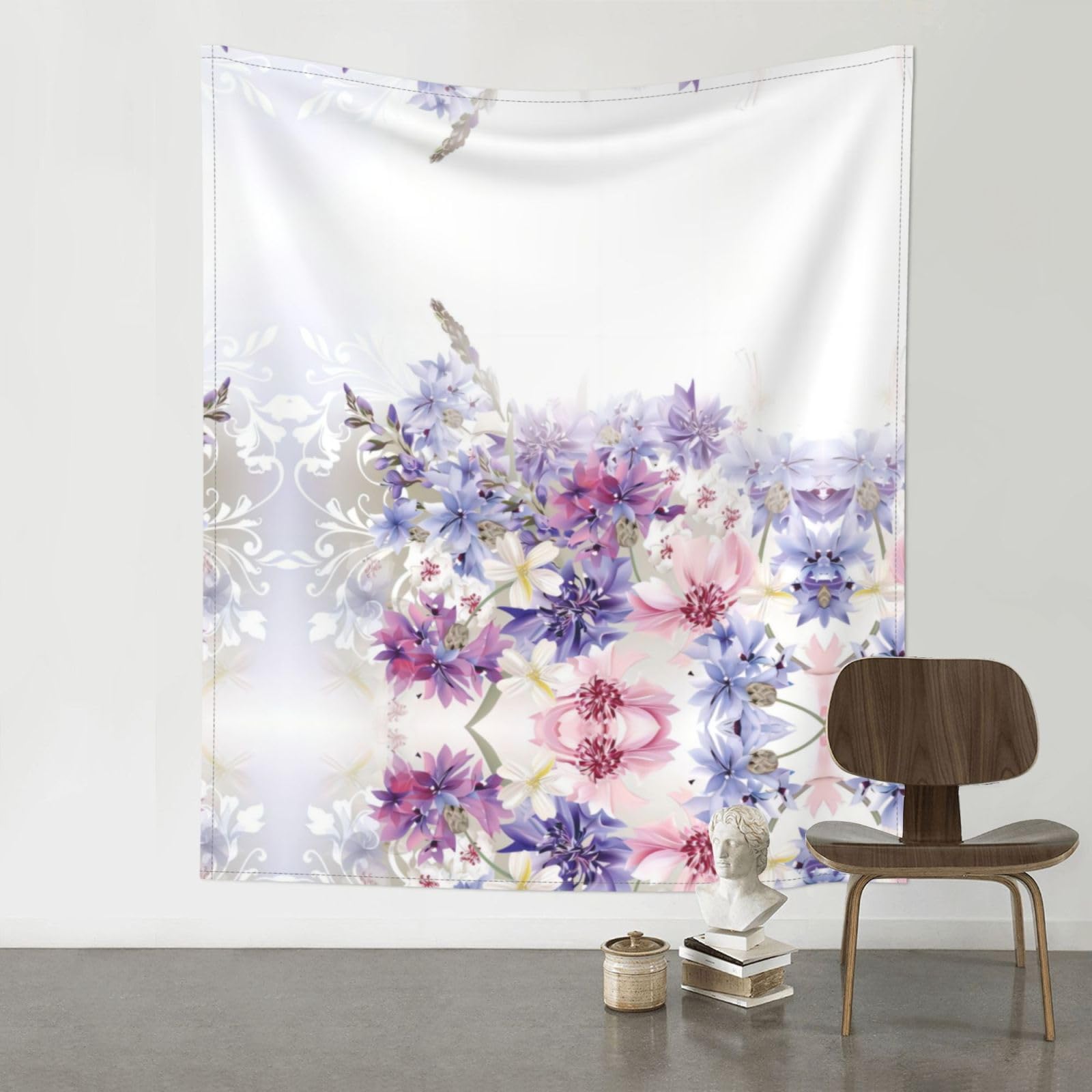 YYHWHJDE Floral Swirls Ivy Prints 60x51in Wall Tapestry – Elevate Your Space with a Versatile & Cozy Throw Blanket for Dorms, Beach & Home