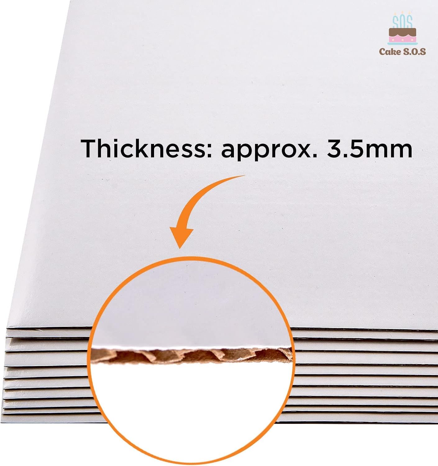 8" Square Coated Cakeboard, 100 ct