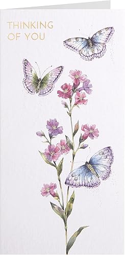 Miniatura 3 de NIQUEA.D Tarjeta Get Well Soon, Mariposas Detalladas Monarca (NGW-0012)