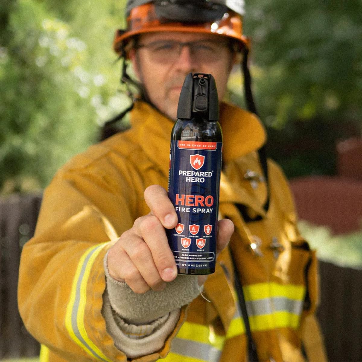 Prepared Hero 4x4 Fire Blanket & Spray Bundle - 40' x 40' Emergency Blanket for Home, Car & Kitchen