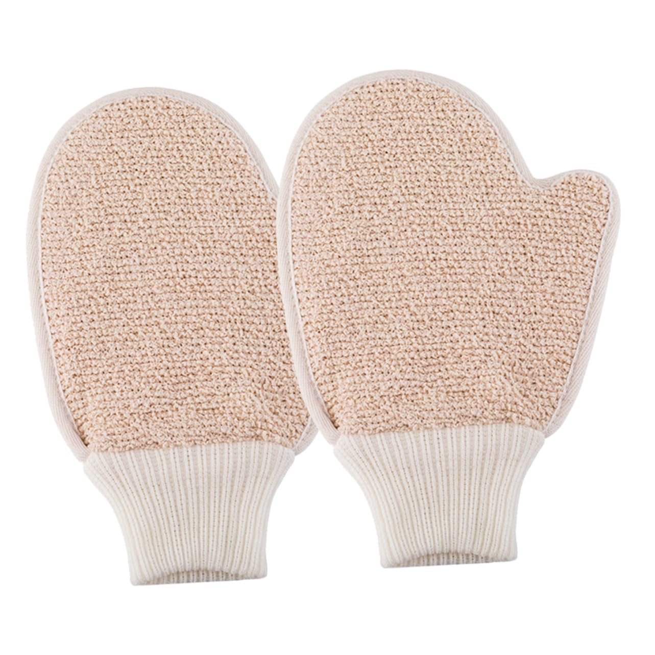 FOYTOKI 2Pcs Bath Mitt Exfoliating Back Rubbing Mitts for Gentle Skin Scrubbing Body Scrubber for Shower Spa Use Soft Cloth for Natural Skin Health Improvement