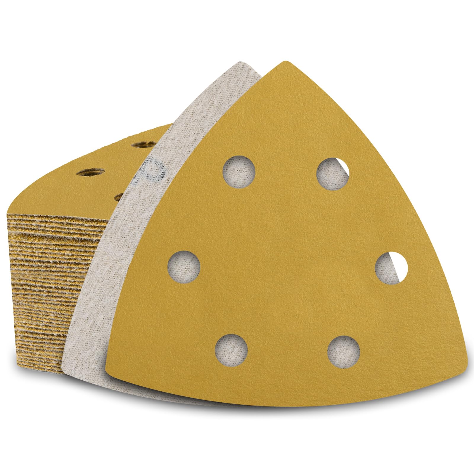 PMIQSA 600 Grit Delta-Triangle Sanding Sheets 93mm Detail Sander Pads