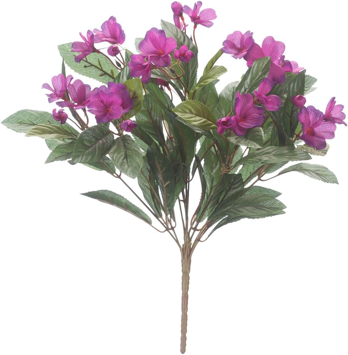 OakRidge Silk Impatiens Bush Artificial Flowers Outdoor