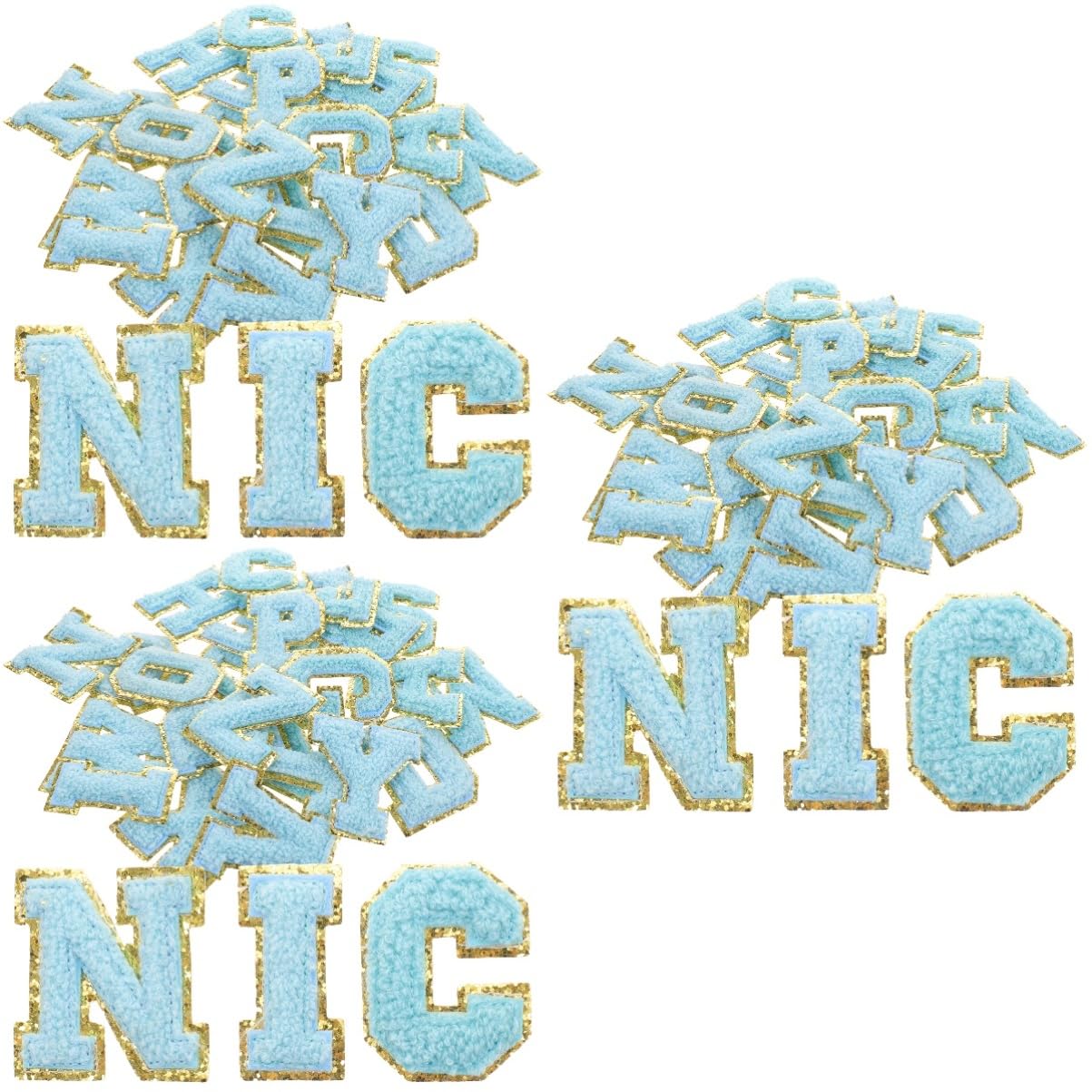Patches à repasser et écussons brodés Uonlytech bleus pour customisation de vêtements - 8