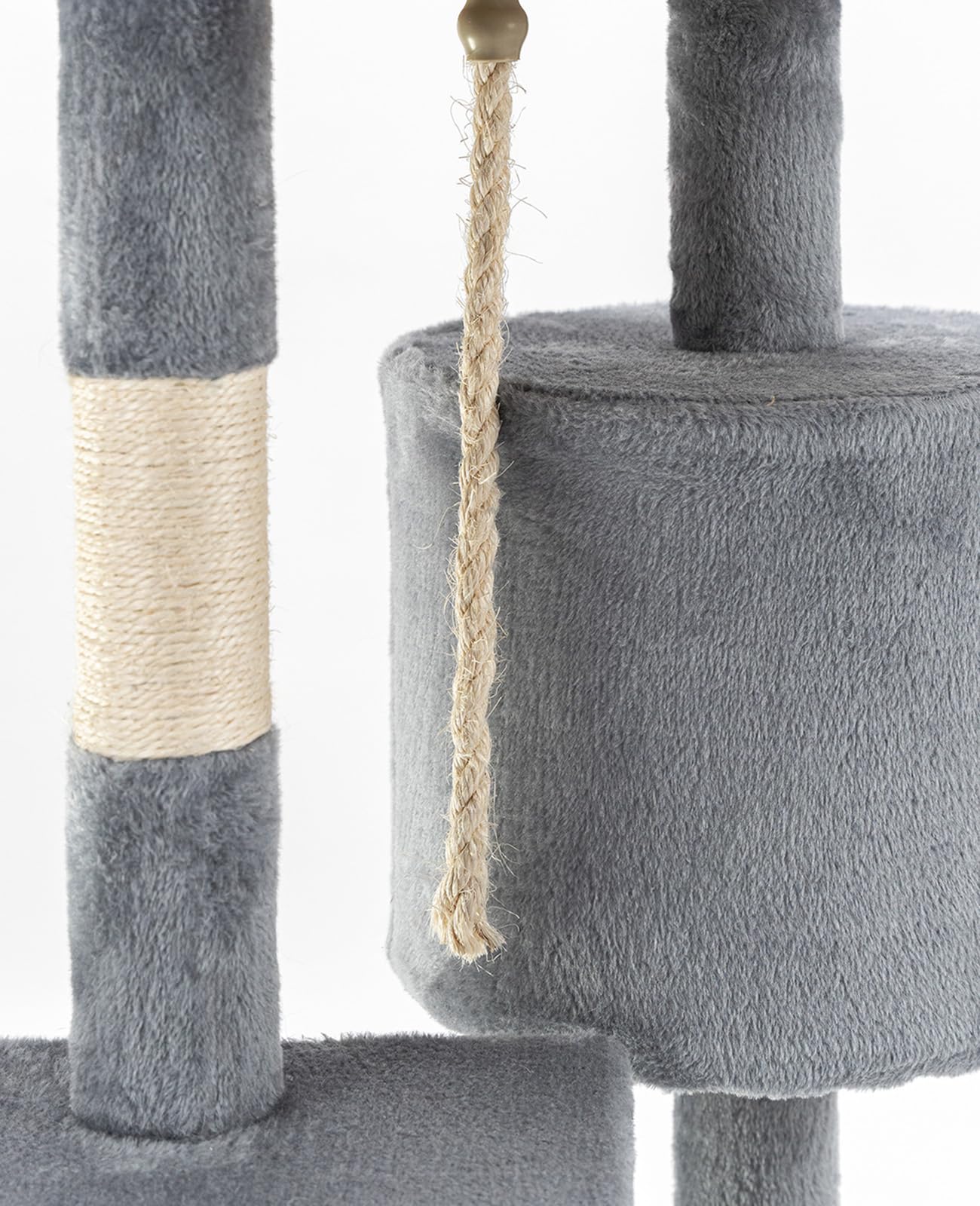 lionto Árbol rascador para Gatos Altura 112 cm, Gris Claro