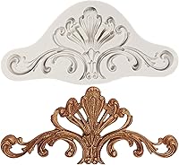 Vista 13 de Molde de fondant barroco Curlicues Scroll Lace Border Molde de silicona para decoración de pasteles Chocolate Cupcake Topper Candy Sugar Craft