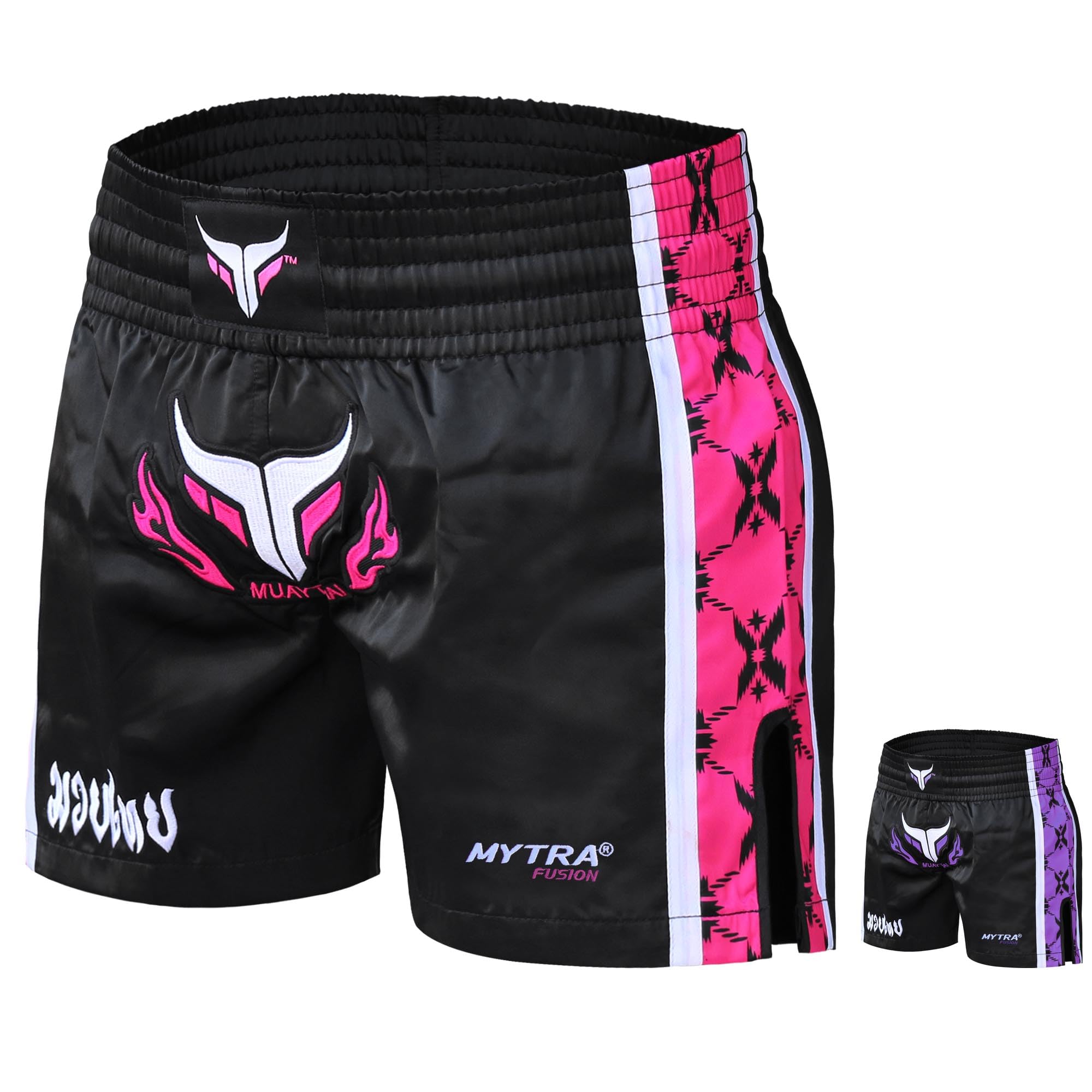 Mytra Fusion Short de boxe Pro pour Muay Thai Training Punching