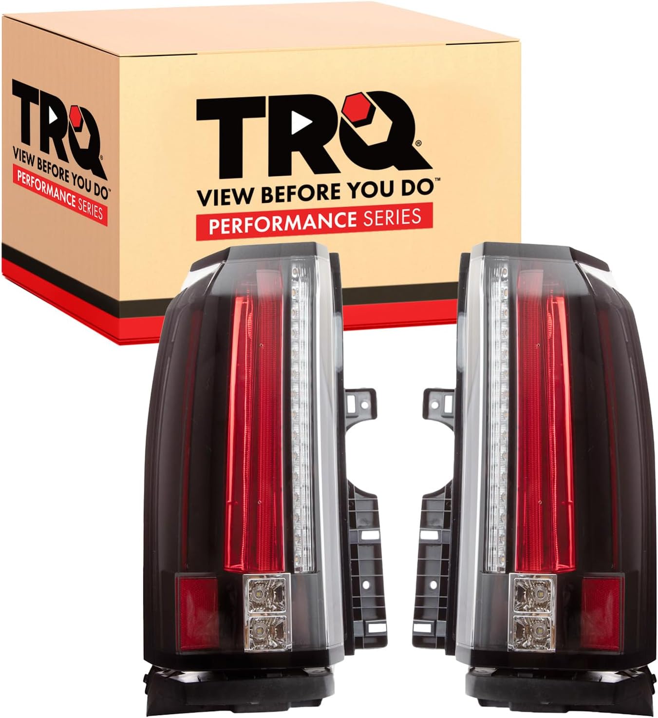 TRQ Rear Tail Lights Set Compatible with 2015-2020 GMC Yukon Yukon XL GM2800268 GM2801268