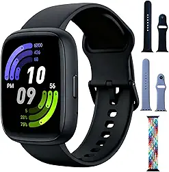 Relogio Smartwatch Feminino e Masculino,Smartwatch GPS,Tela HD de 1,85" Full Touch, Modos Esportivos, Inclui 3 Pulseiras, Compatível com Android iOS amarelo preto