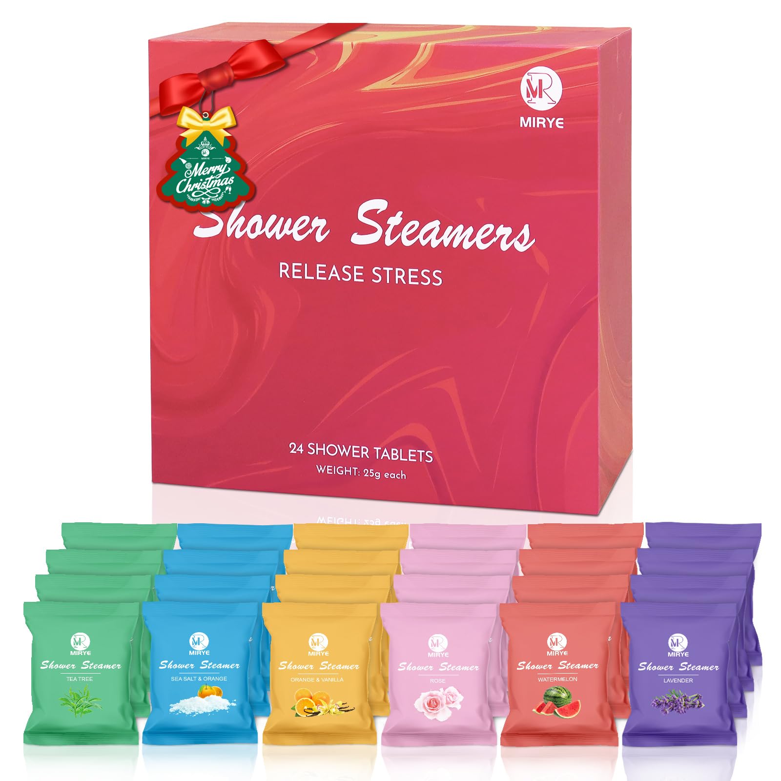 Shower Steamers Aromatherapy - 8 Pack Organic Shower Bombs with Natural Essential Oil, Self Care and Stress Relief Birthday/Home Spa/Christmas Stocking Stuffers/White Elephant Gifts for Women