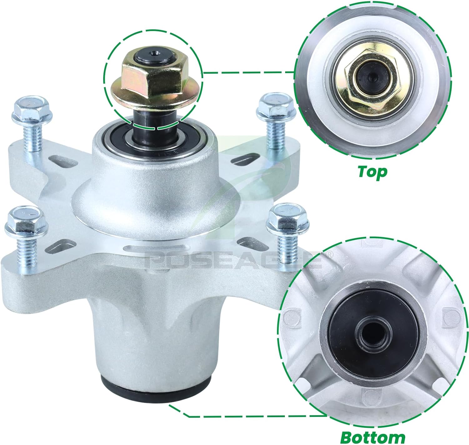 2 Pack 121-0751 Spindle Assembly with 125-5574 Spindle Pulley 106-2175 Idler Pulley Replaces 139-3214, 117-7267, 117-7439 for Toro Timecutter SS4200 SS4225 SS4235 42 Inch Riding Mowers