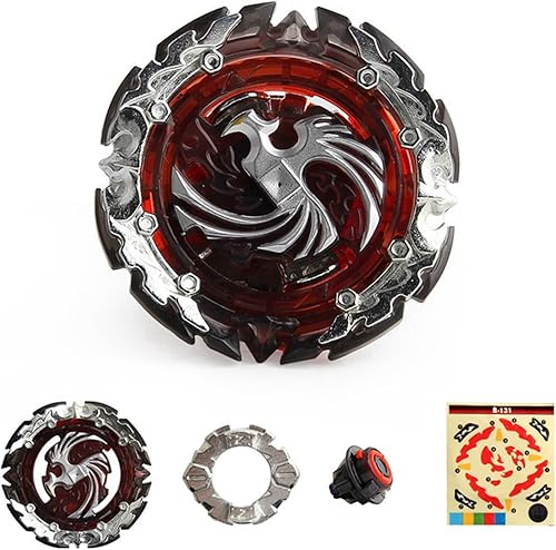 Miniatura 7 de Bay Blades para Bey Battle Booster B-131 Dread Dead Phoenix .0.at Burst Toy Starter Battling Tops Pack Gaming Top Toys con B-184 Bey Launcher LR
