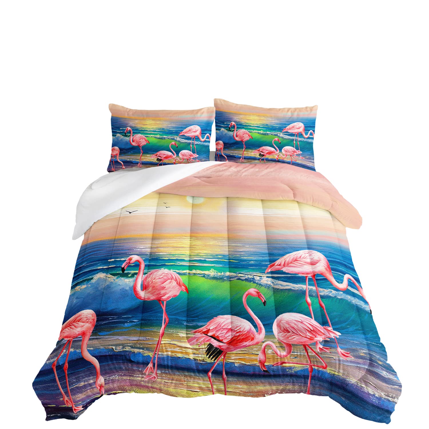 Parure de lit flamants roses et douceur hawaïenne pour des nuits magiques