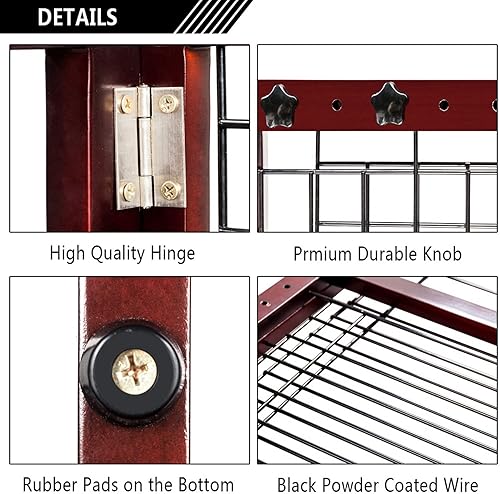 Miniatura 3 de Bonnlo Puerta independiente para perros, puerta de 37 a 68 pulgadas de ancho para chimenea, escaleras, puertas, valla ajustable de madera para