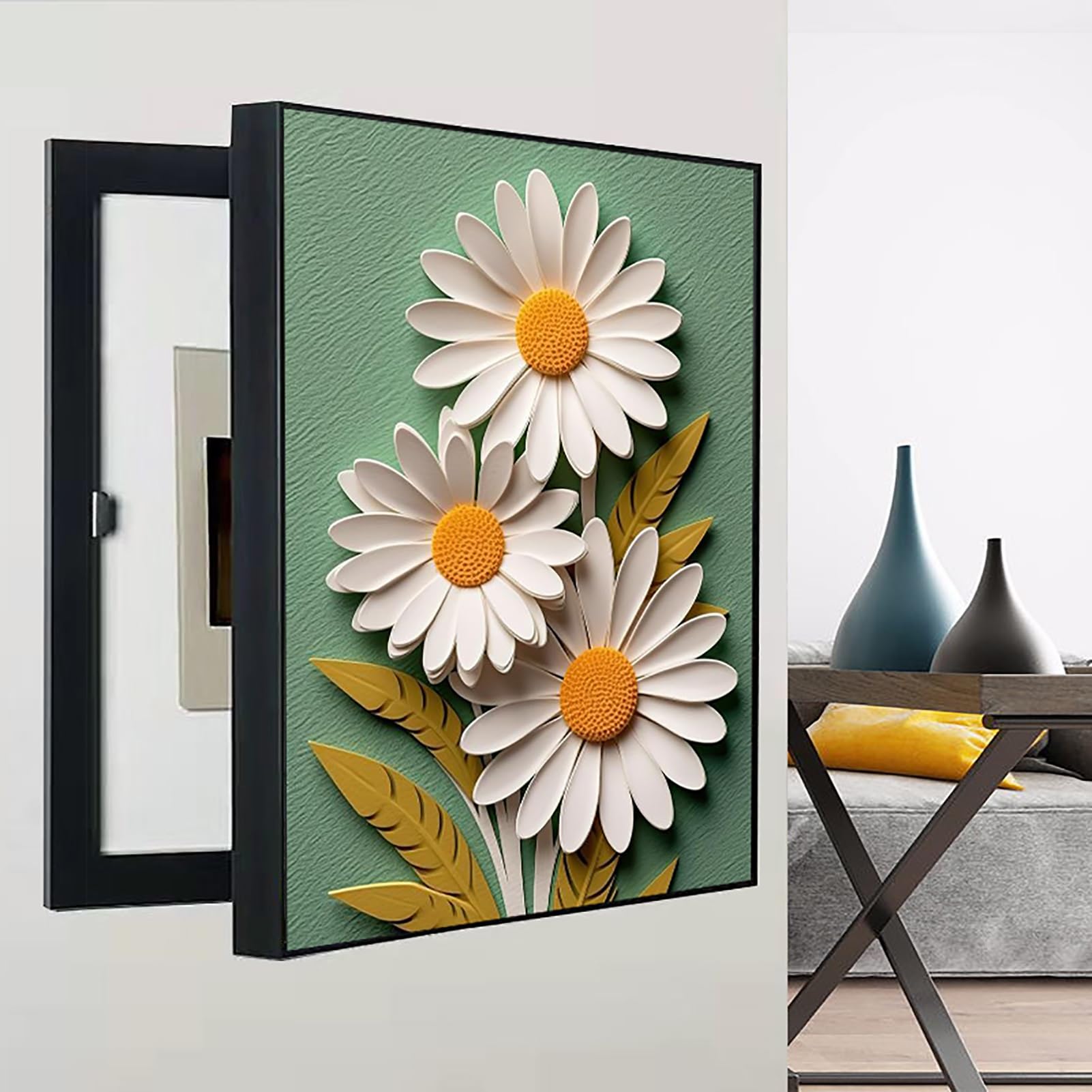 Couvercle de panneau électrique mural pour décoration de maison et bureau