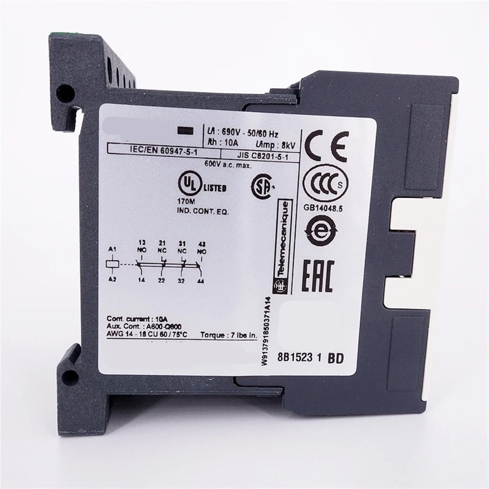 CONTATTORE AUX. 2NC 2NO VITE 24V DC CA3KN22BD Schneider - Foto 3