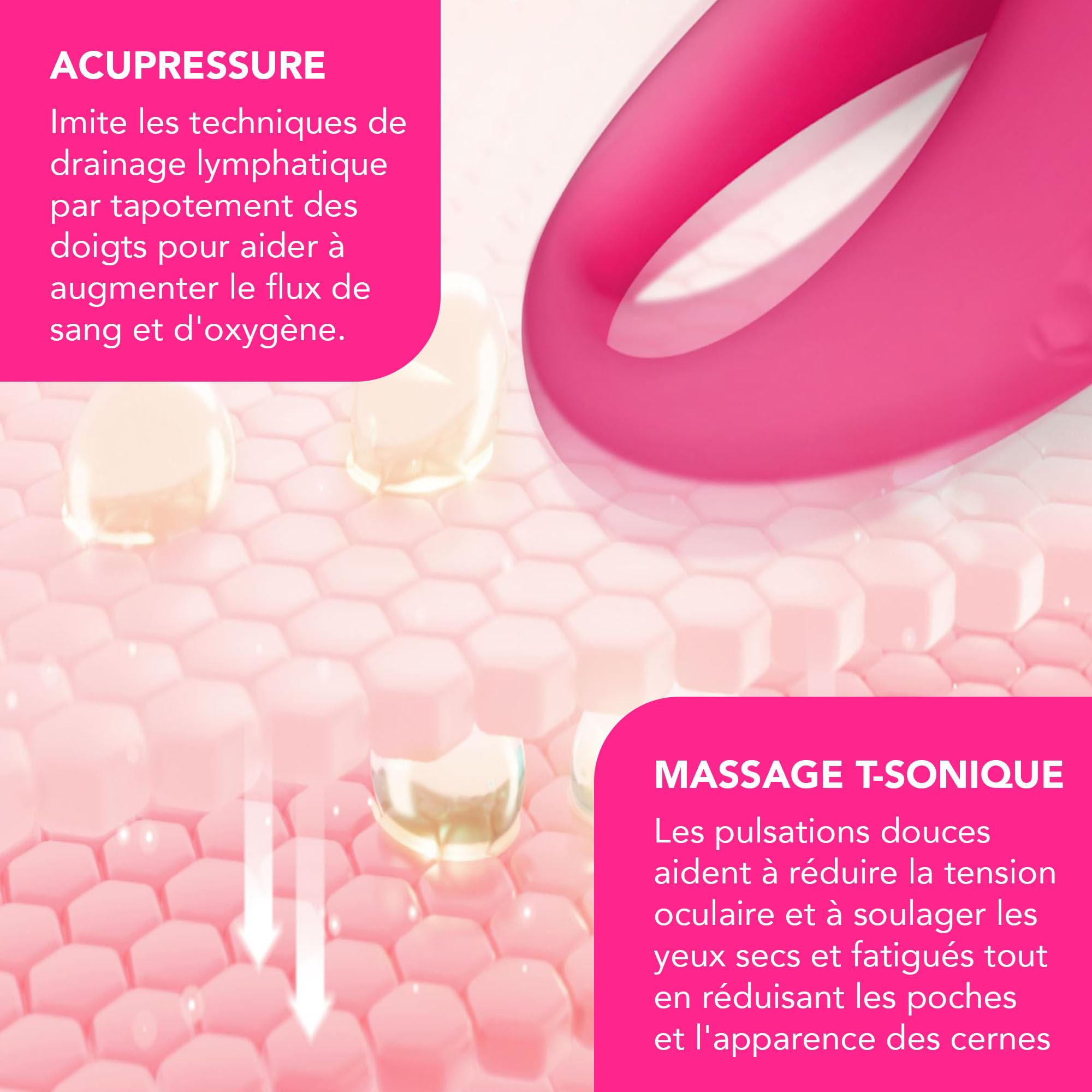 FOREO Eye Revive IRIS 2 Set - Masseur yeux drainage lymphatique + Masque yeux hydrogel hydratant, 60 pc- Soin contour anti-cernes et poches - Soin contour