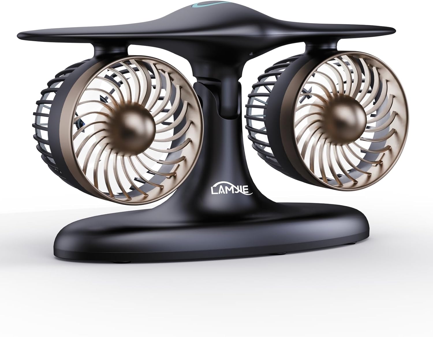  Desk Fan, Wireless Rechargeable Fan for Bedroom, Aircraft Appearance Design, Small Portable and Quiet table fan for Home, Office, Kitchen, 3 Speeds(Black)