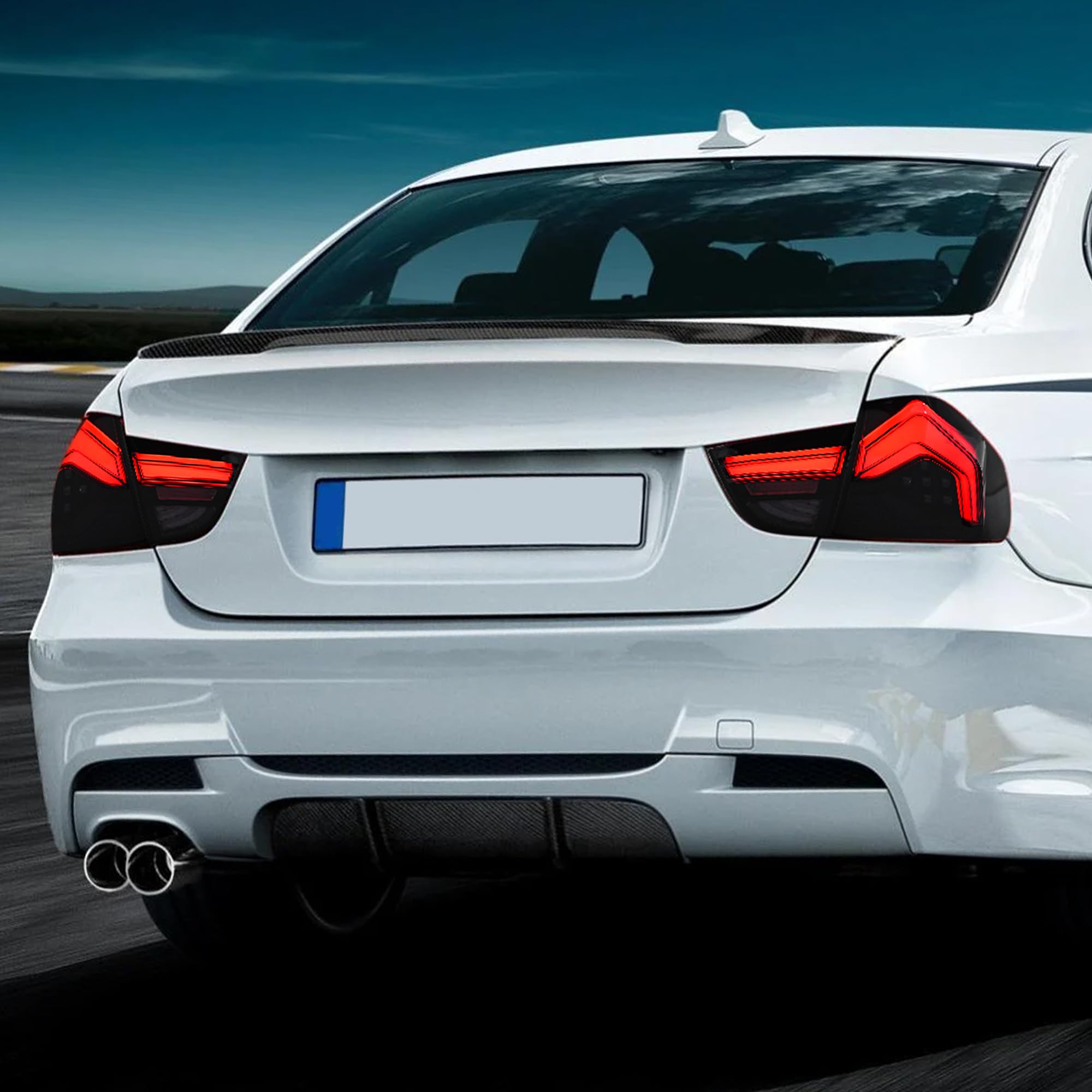 Tail Lights for 3-Series M3 E90 2009-2012 Amber Sequential Turn Signal Tint image 8