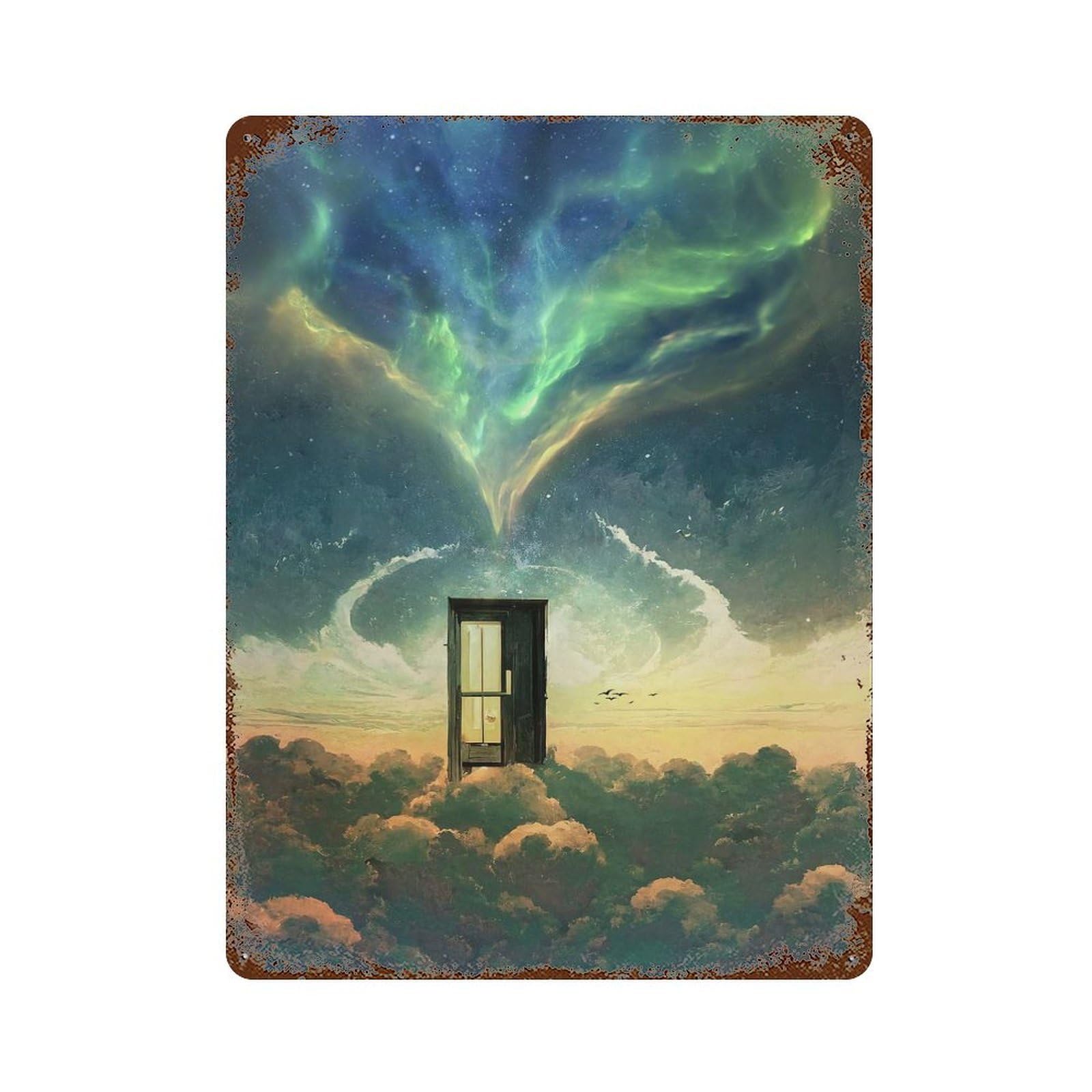 A Place in The Heaven Vintage Metal Tin Sign 15.7"x11.8", for Garage, Bar And Workshop Decor, Old School Wall Decor
