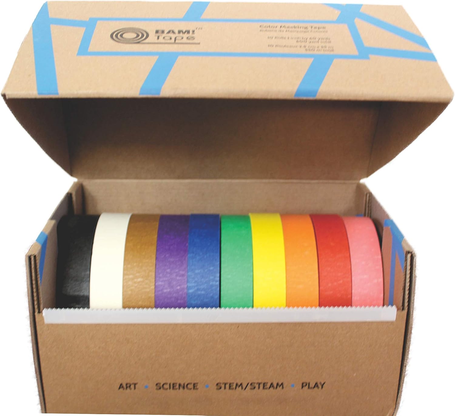 Masking Tape Dispenser by BAM! Tape Includes 10 Rolls