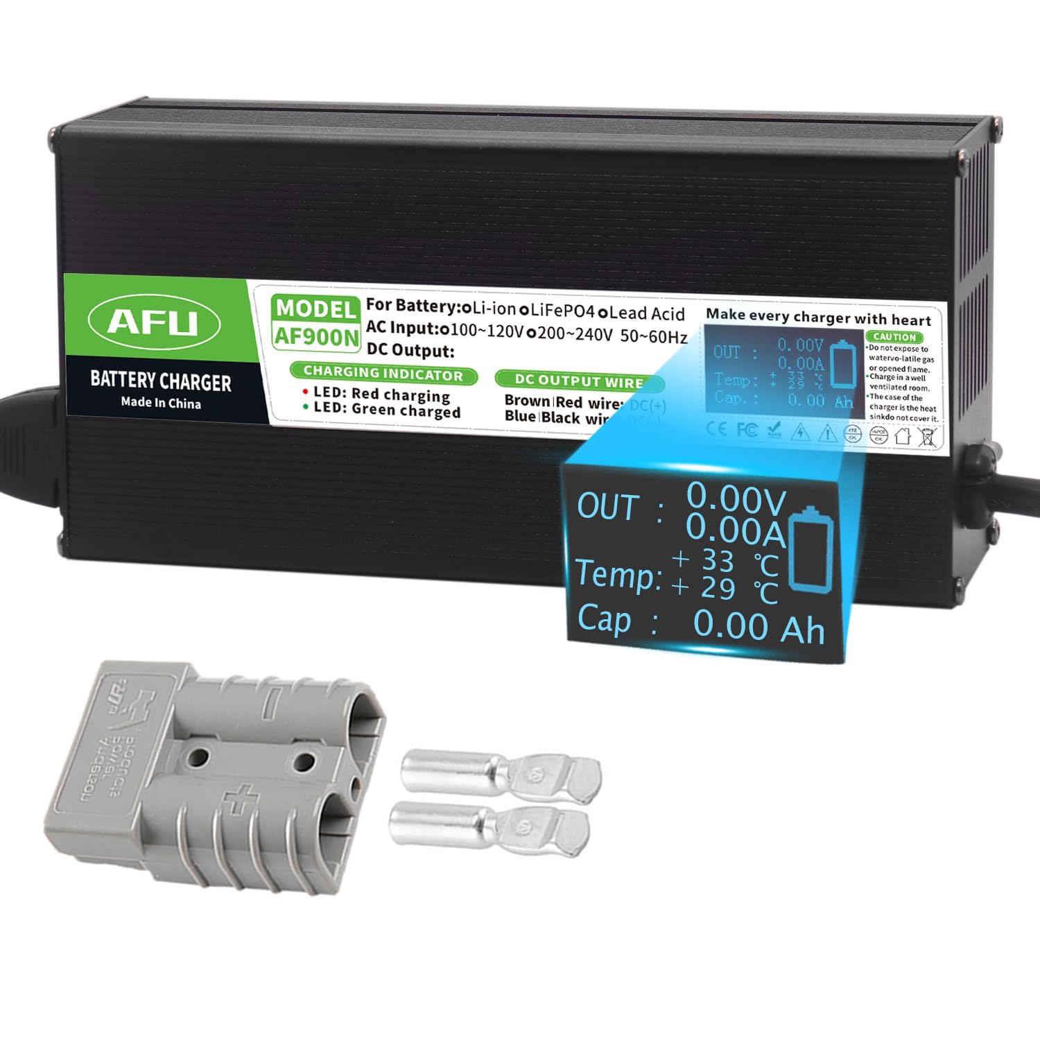 Amazon.com: AFU 84V 10A Lithium-ion Battery Charger Safe and