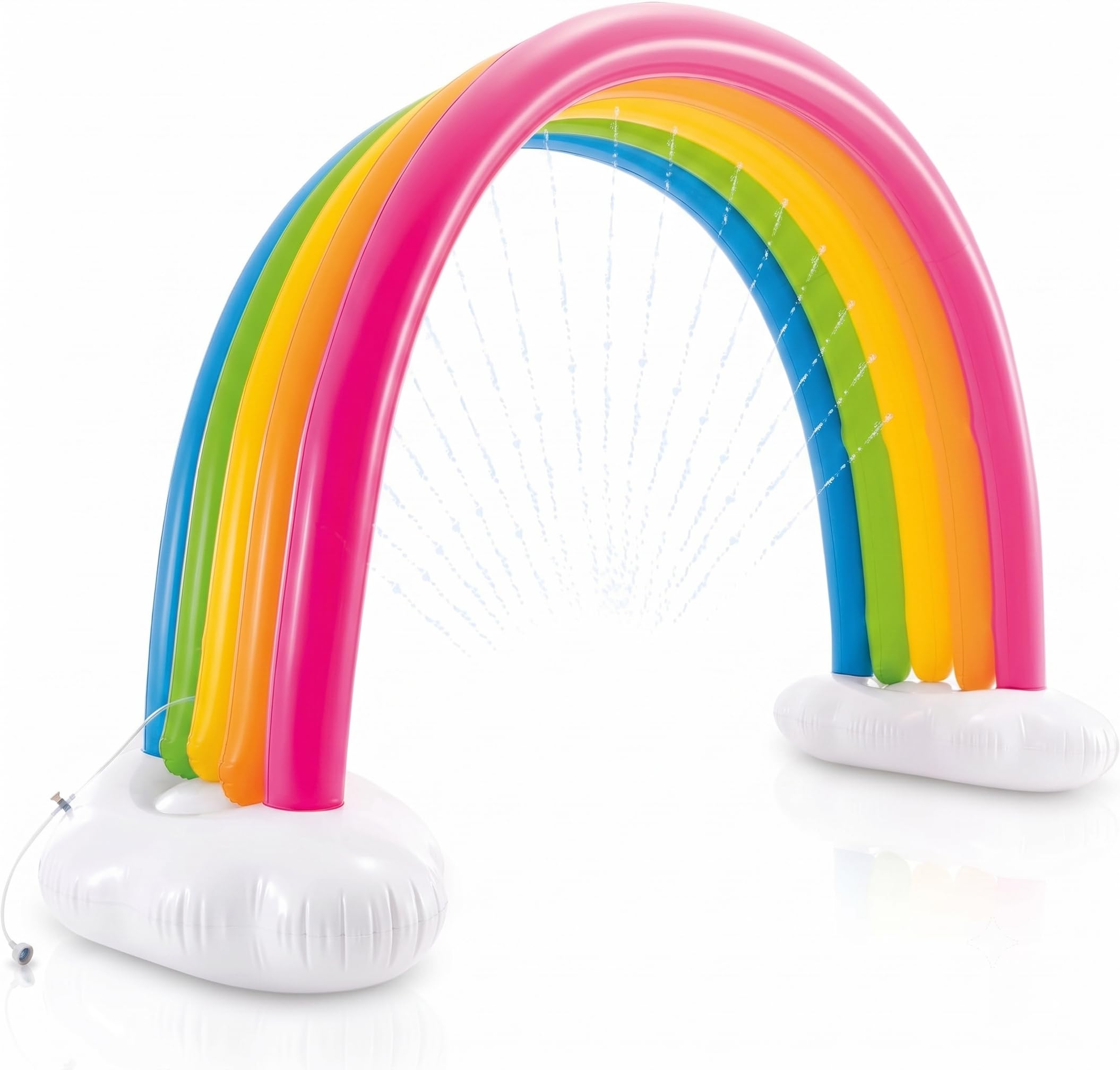 Rainbow Arch Water Sprinkler for Kids – 300 x 109 x 180 cm | Inflatable Garden Sprinkler Toy | Outdoor Splash Play | Hose-Fed Walk-Through Water Arch | BPA-Free | Ages 3 and Up | Unisex