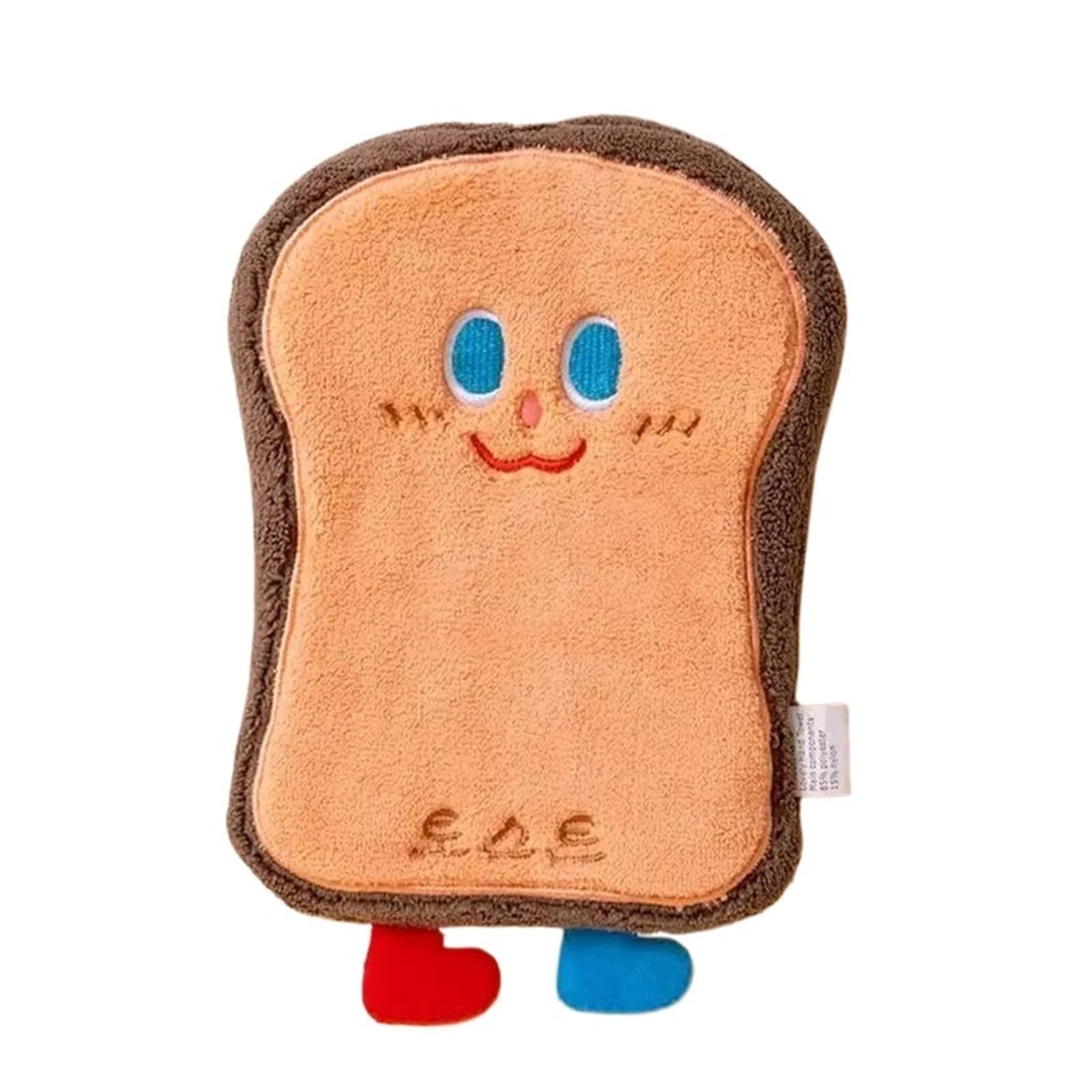 WSQHAO 3Pcs Cute Hand Towel Kitchen Hanging Toilet Absorbent Three-layer Thick Cloth Household Handkerchief for Hand(Multi-colored)