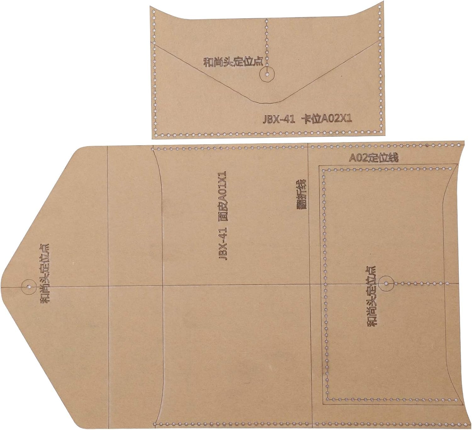Acrylic DIY Template Envelope Bag Template Leather Wallet Pattern Set Making Stencil Kit for DIY Leather Craft Tool