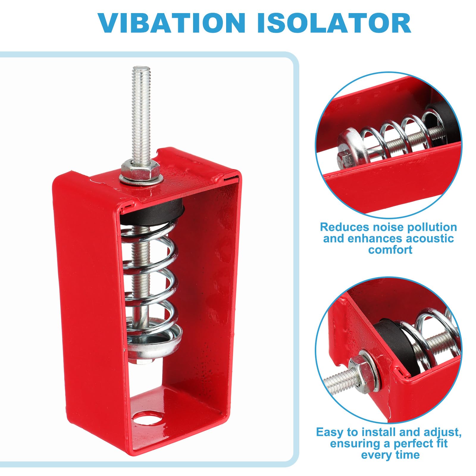 PATIKIL Sospensione A Molla Per Soffitto Isolatore Di Vibrazioni, 8 Pezzi 30kg Supporti Antivibranti Meccanici Per A/C Processore D'Aria Camera Da Letto Teatro Studio, (XHS) Rosso