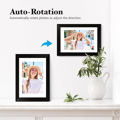 Miniatura 6 de ryesug Marco de fotos digital de 10.1 pulgadas WiFi inteligente marco de fotos digital de 16 GB, marco de fotos electrónico IPS HD pantalla táctil