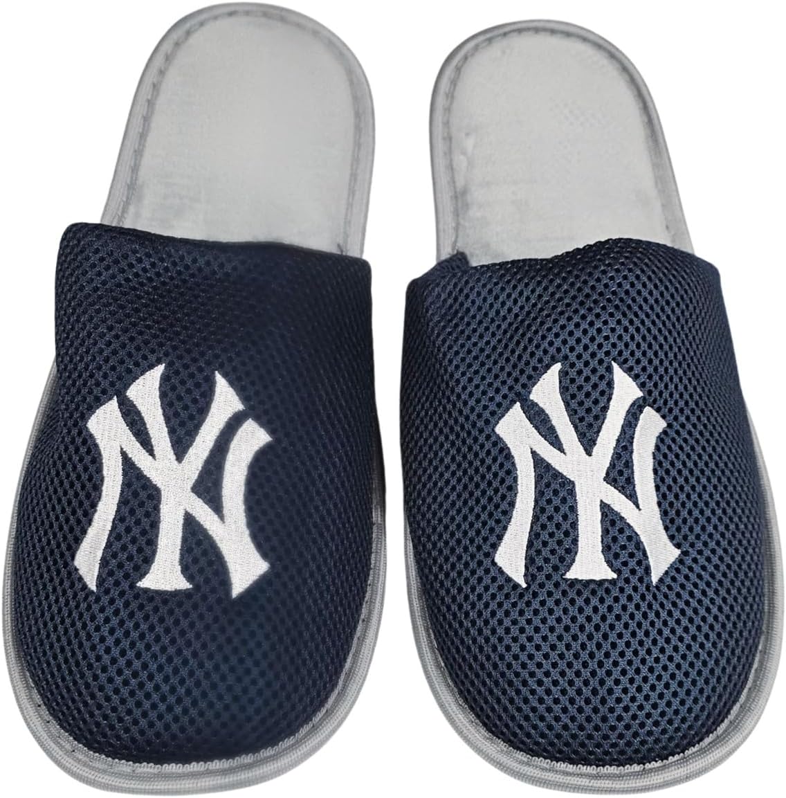 Mens MLB Team Logo Mesh House Shoes Slide-On Slippers