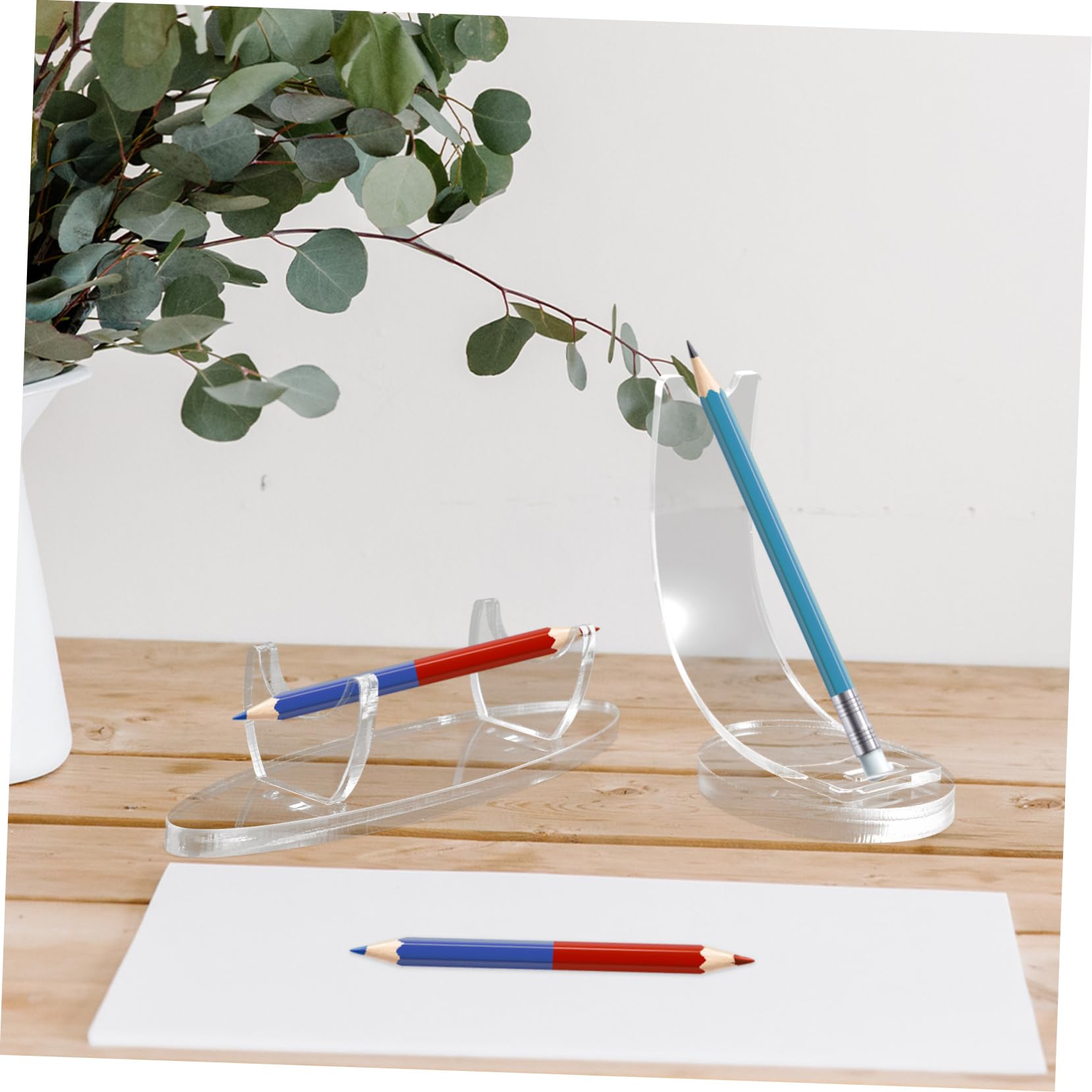 SHINEOFI 10pièces Organisateur De Stylo Acrylique Support De Pour Stylo Et Pinceaux De Maquillage De Transparent Design Élégant Pour Bureau Et Coiffeuse