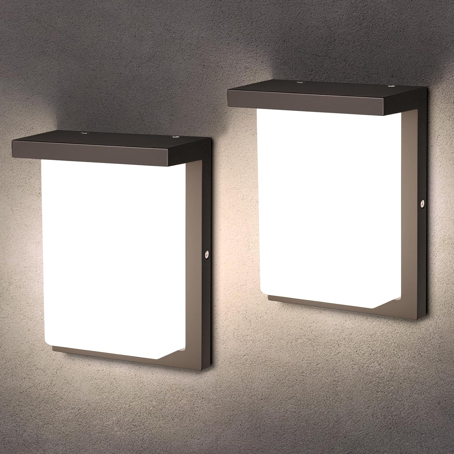 Modern Outdoor Wall Lights, LED 3CCT Selectable Outdoor Porch Light, IP65 Waterproof Exterior Wall Sconce, ETL Listed Porch Light for Front Door, Garage, Patio & House
