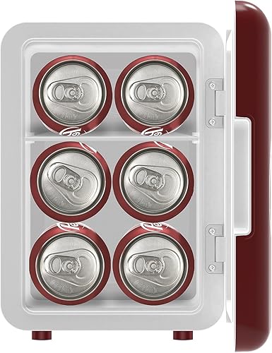 Miniatura 3 de CURTIS MIS153DRP Dr. Pepper Retro Mini Refrigerador personal portátil compacto para nevera, capacidad de 4 litros, 6 latas, maquillaje, cuidado de