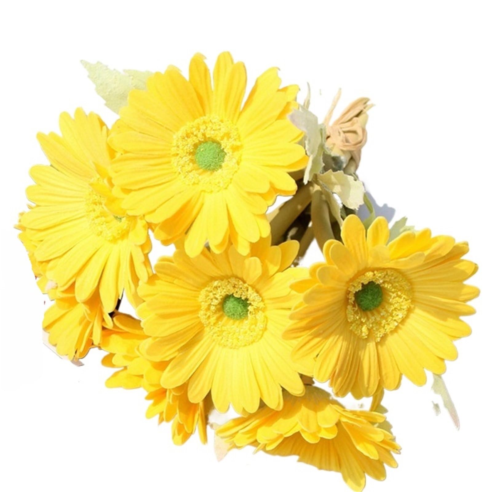 LuoAXINN Artificial Flower Branches Artificial Flower PU Real Touch Chrysanthemum Sunflower Fake Wedding Party Home Decoration(Color7)