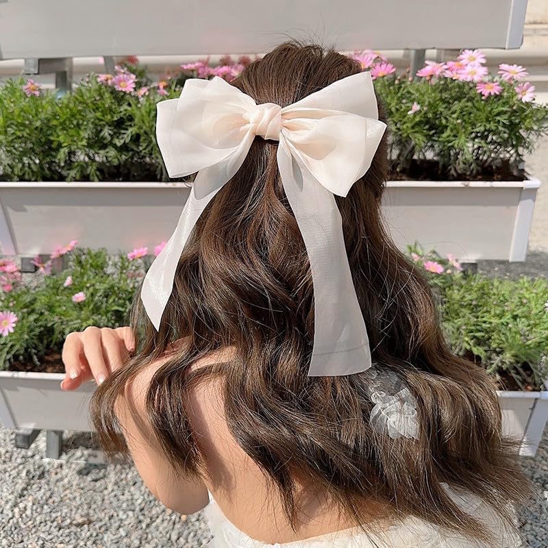 Hair Bows for Girls Women Satin Tassel Ribbon Bow Hair Clips  display picture 2