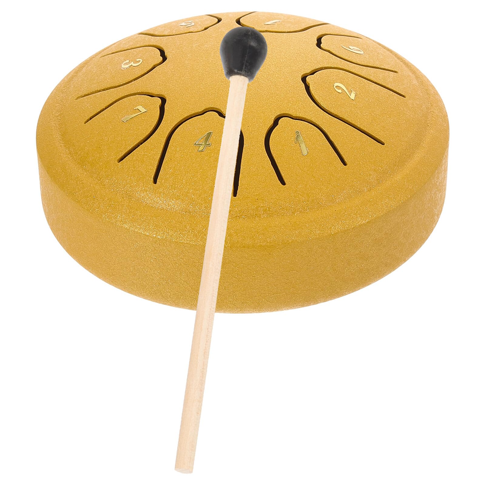Instrumento de Percusión de Lengüeta Pequeño de Acero, Portátil y Duradero, Adecuado para Obsequio y Uso Personal, con Baqueta para Principiantes