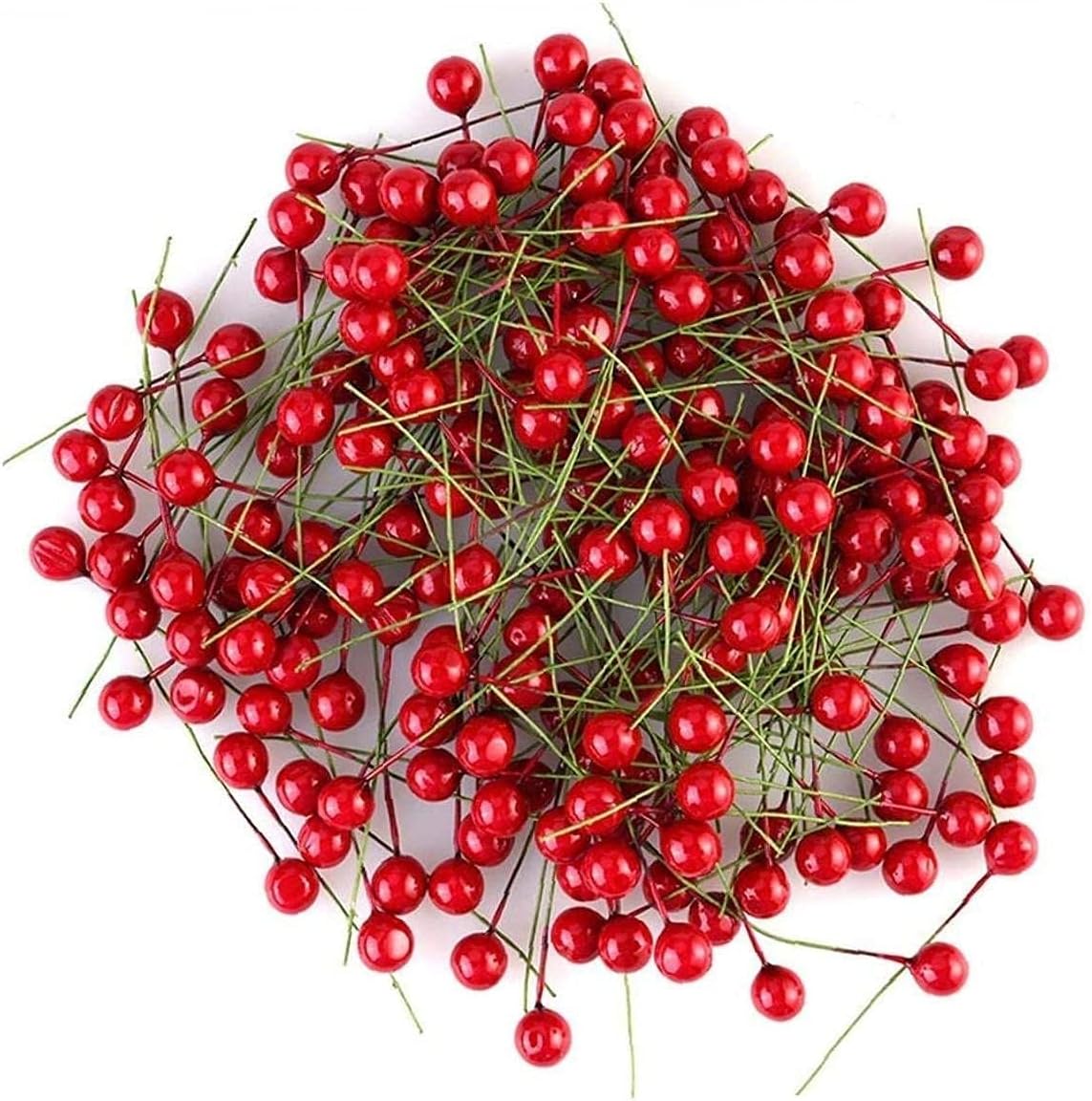 Christmas Decorations A Pack of 30 Artificial Holly Berries Fruit Holly Berry Decorations Table Center Decoration Mini Christmas Frosted Fruit Berries