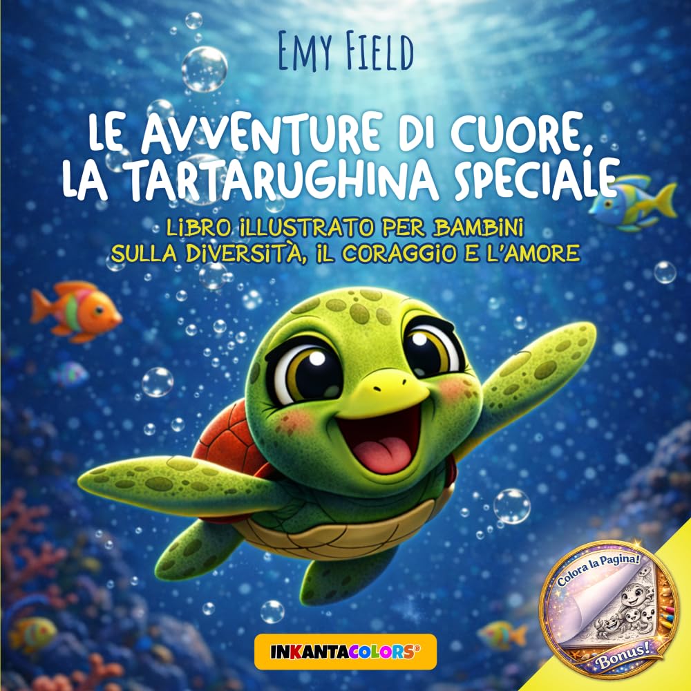 Le Avventure di Cuore, la Tartarughina Speciale: Libro illustrato per bambini sulla diversità, il coraggio e l'amore (INKANTACOLORS®)