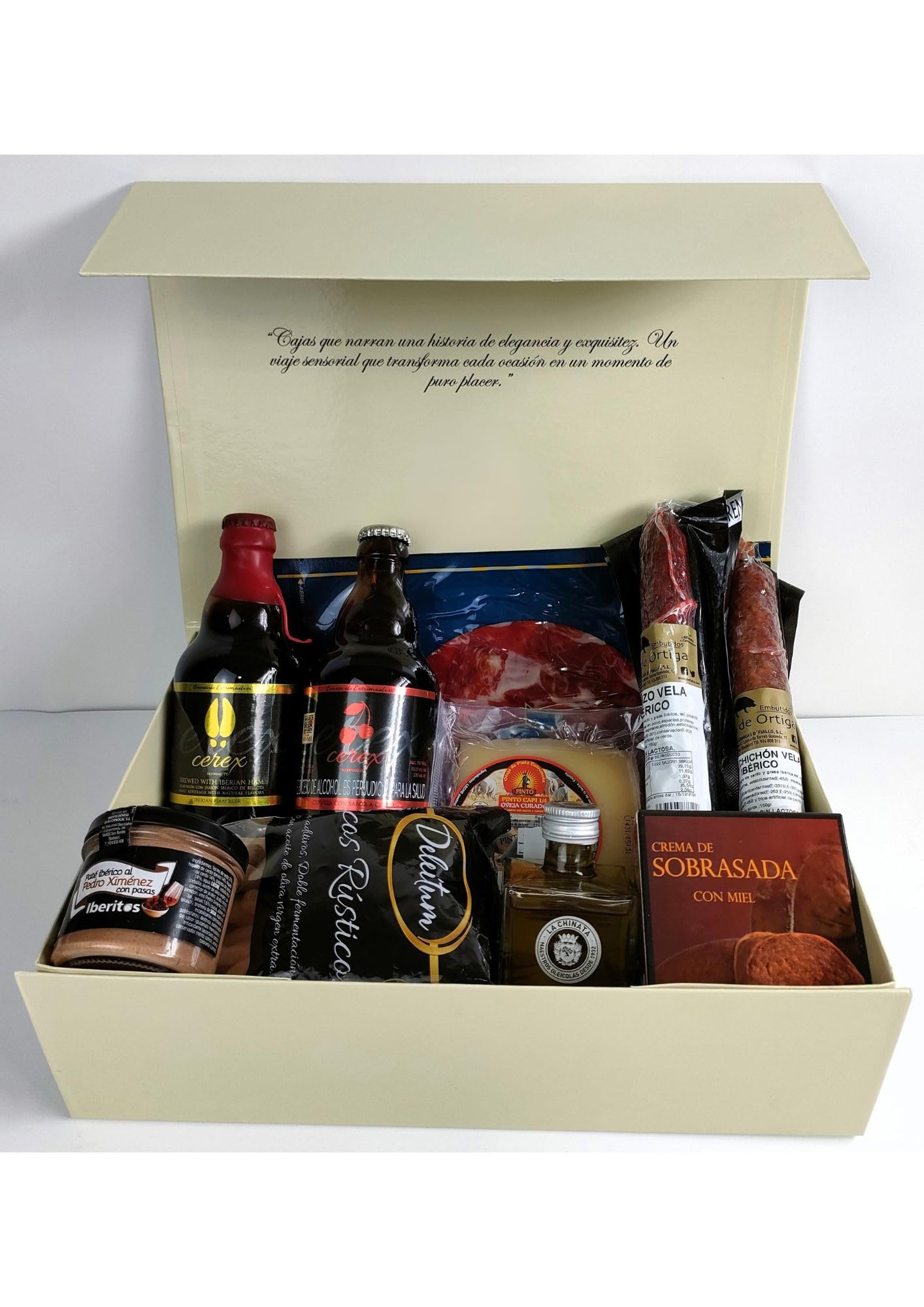 DON GOURMET, Cesta Gourmet para Regalar, Cesta Navidad, Personalizable Queso curado, jamón ibérico, lote embutidos ibéricos, aceite de oliva, patés, pack ibéricos, Regalo Profesor.