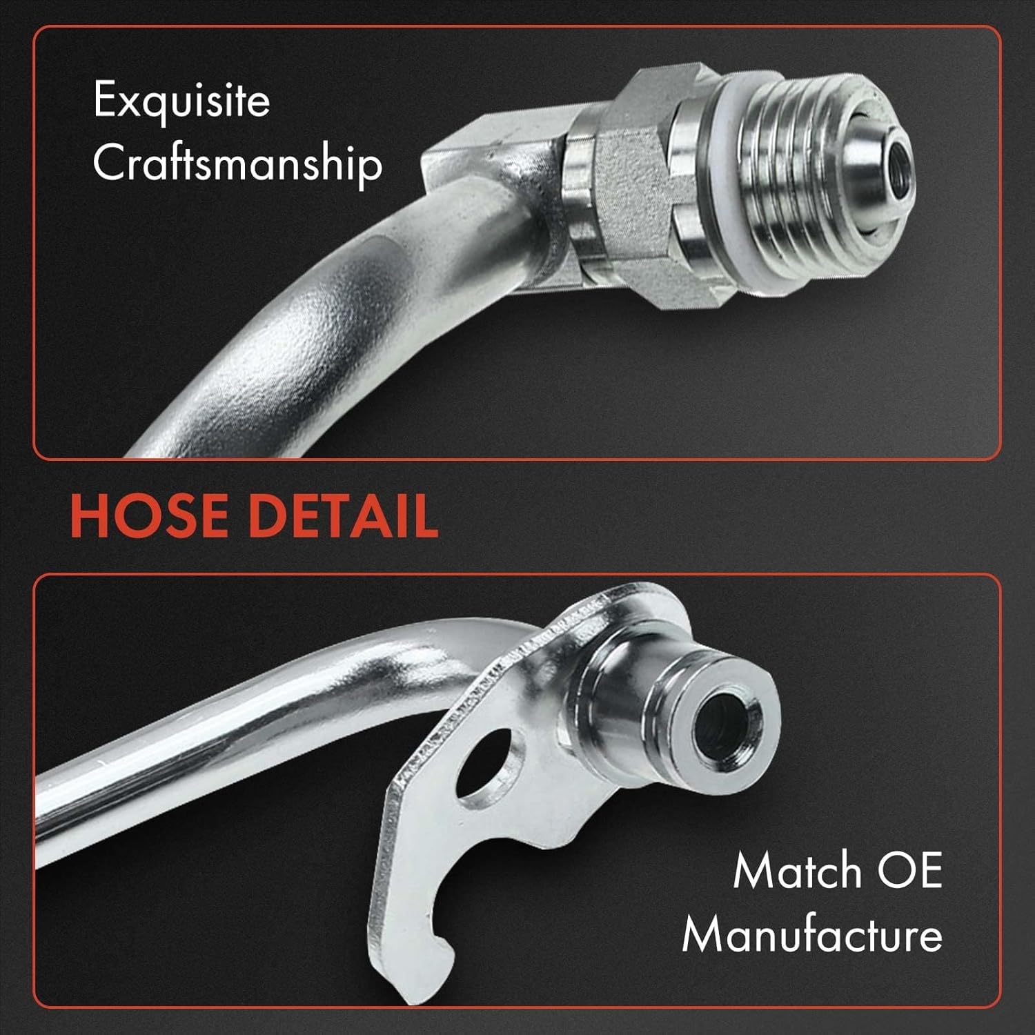 A-Premium Power Steering Hose Pressure Hose Line Assembly Compatible with Ford F-150 F-350 Super Duty 2004-2008 Lincoln Mark LT, Pump To Gear/Rack Pinion, Without Switch Port and Without Bracket