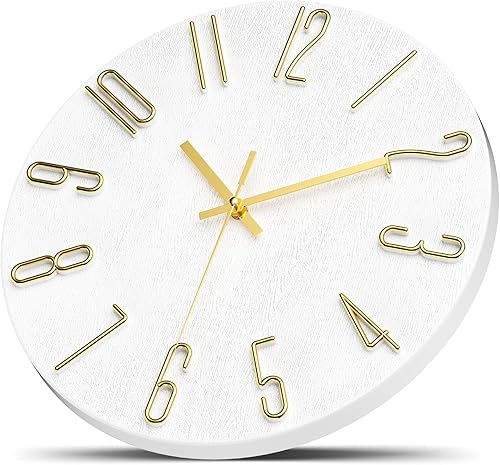 Miniatura 2 de Reloj de pared, funciona con pilas, diseño minimalista moderno para sala de estar, oficina, cocina, dormitorio y baño, silencioso sin tictac,